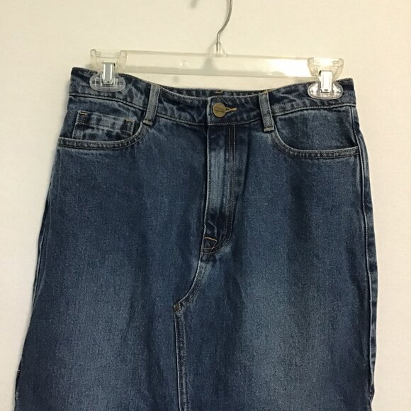 MO & Co Denim Maxi Skirt Size S/M - Picture 2 of 12